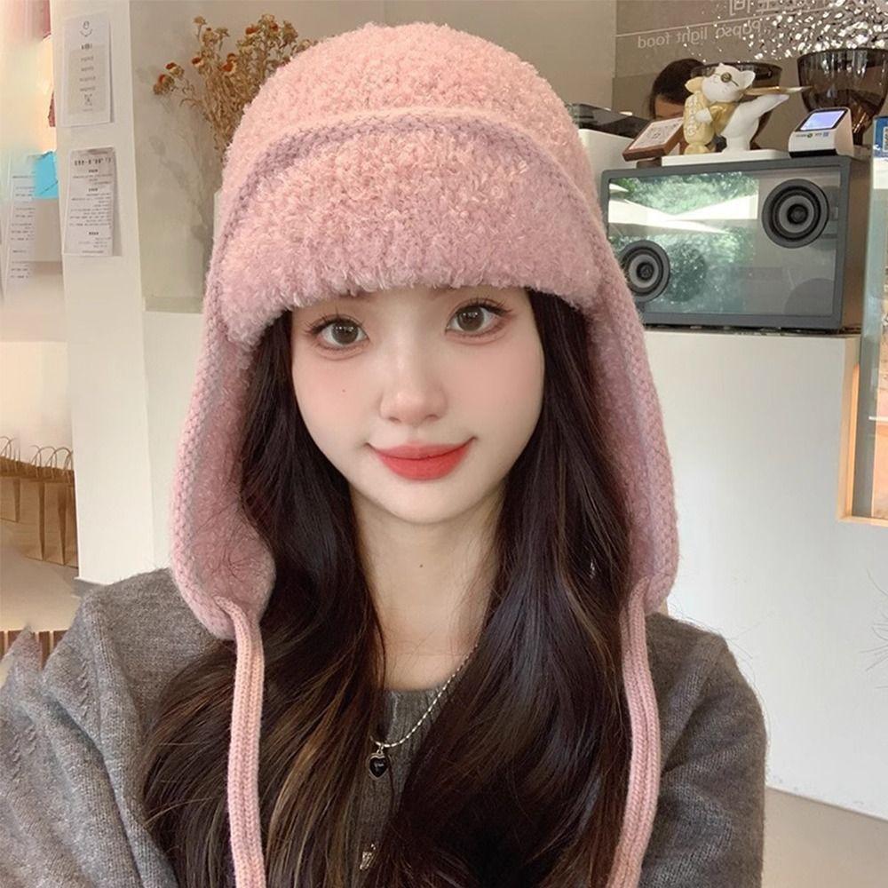 Teddy Fleece Bonnet Caps Thickened Lei Feng Hat Fashion Winter Plush Hat Outdoor