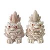 Kubakasaya Shisa Figurine Okinawa Souvenir Entrance Pair Brave Lion Shisa Good Luck Feng Shui Talisman Lucky Charm Ryukyu