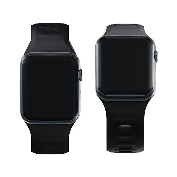 Pasek Silikonowy 3Mk Silicone Watch Strap Do Apple Watch 42/44/45/49Mm Czarny