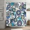 Modern Floral Printed Shower Curtain Soft Fabric Water Resistant Bathroom Decor 3D Printing Waterproof Home Accessories for Kids