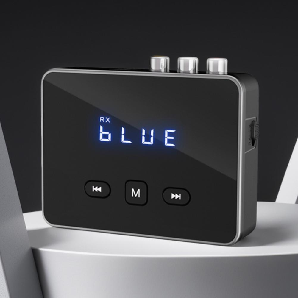 Bluetooth 5.4 Приемник-передатчик с RCA 3.5мм AUX и Дисплеем BT Аудио Адаптер Беспроводной Адаптер для ТВ/Автомобиля/ПК/Домашнего стерео/Колонок