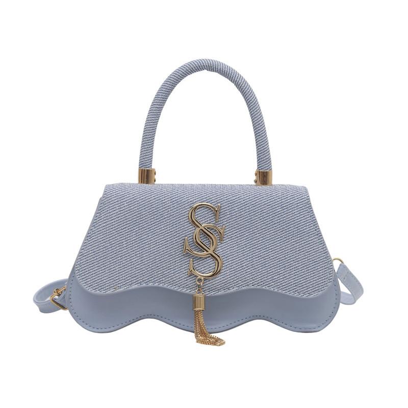 Fashion trend letter simple 2025 new bag women's texture handbag versatile one-shoulder crossbody women's bag small square bag