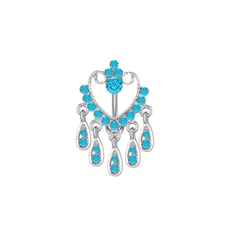 Нержавеющая сталь бабочка гипоаллергенный пупок пупок кольцо японская и корейская синяя серия Простые модные сексуальные украшения богини