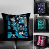 Аниме B-BLUE LOCK Наволочка Диван Декоративная Домашняя Двусторонняя Печать Короткий Плюш Подушка Чехол Праздничный Подарок