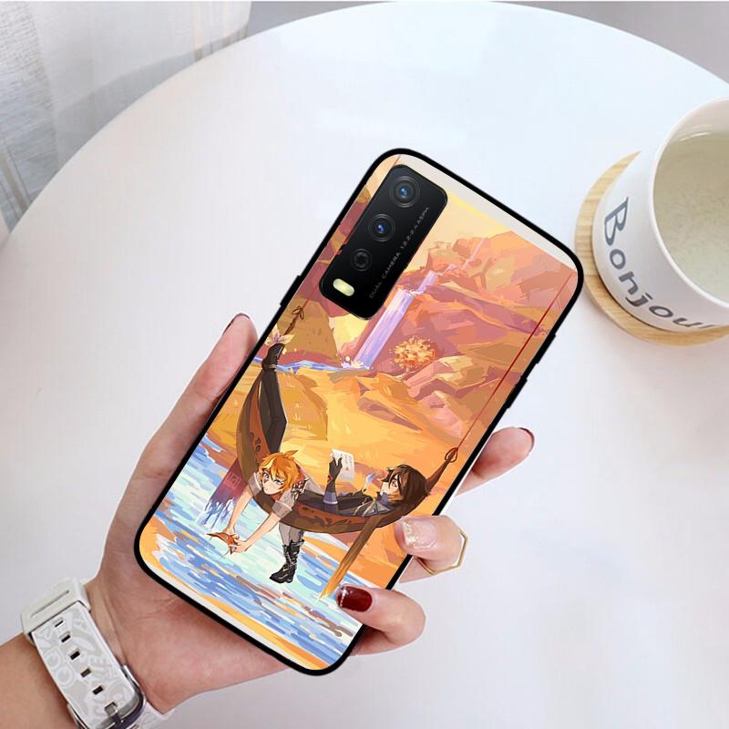 Чехол для телефона Zhongli Genshin Impact для VIVO Y31 Y21 Y70 Y21S Y20 Y72 1907 Y12 Y11S Y53S Y33S Y55 Y76 Y51 Y15S Y01