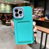 Чехол-держатель для карт 3-в-1 Матовый силиконовый чехол Совместим с iPhone 17 Pro Max Apple 16 Чехол для телефона 13/14 Простой