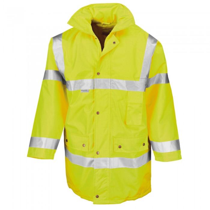 SAFE-GUARD by Result Mens Motorway Hi-Vis Coat