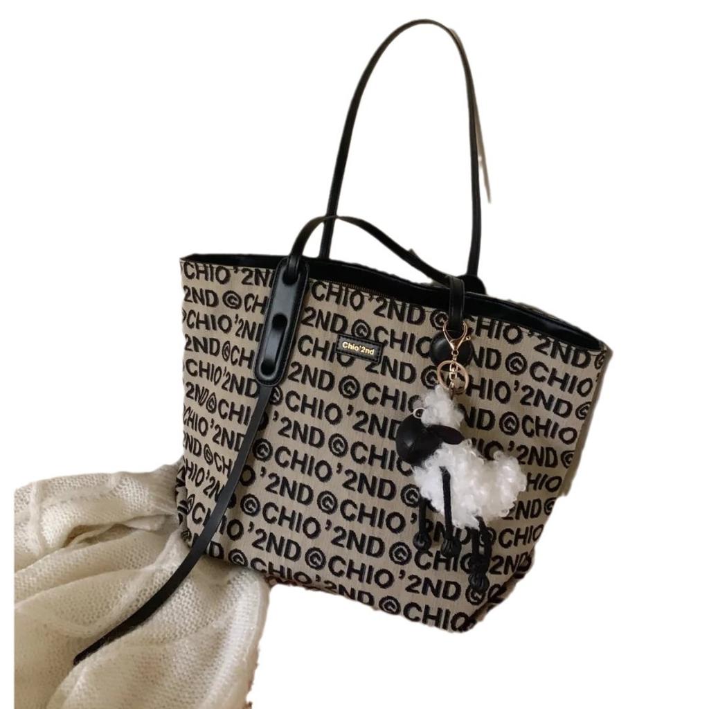 2024 Осень Винтаж Большая вместимость Премиум Sense Commuter Студенческая Универсальная Сумка через плечо из холста Ручная женская сумка