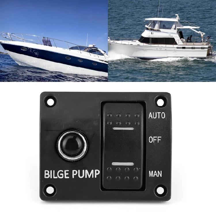 3 Way Marine Switch Panel 3 Position Marine Bilge Pump Switch Panel Waterproof Switch Panel Easy to Use for Bilge Pump