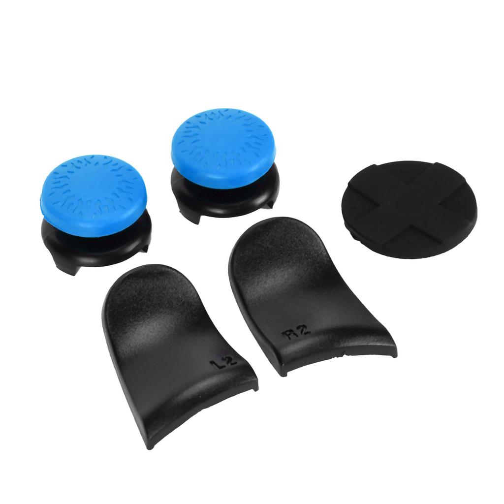 5in 1 Thumb Stick Grip Key Cap Joystick Cover L2 R2 Trigger Extender for PS5 Controller Bleu