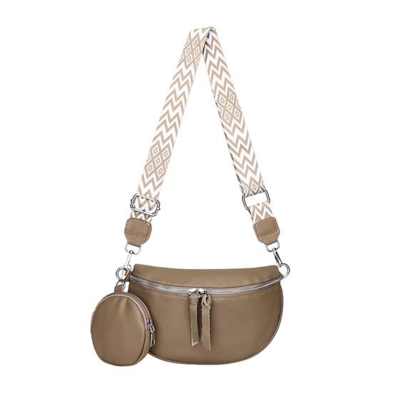 Crossbody Sling Bag Women Leather Shoulder Bag Crossbody Purse with Adjustable Shoulder Strap Chest Belt Bum Bag for Travel Daily Errands