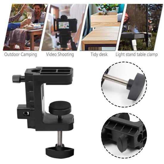 Universal C-Clamp Desktop Mount Holder Stand 360-Degree Rotation Compact Size Portable Table Support Clamp