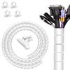 28MM Cable Cover for Chewing Large Inner Diameter Power Organize and Protect Wire Hidden Spiral Length 2 Pieces 4 Cable Clips For Electrical LAN