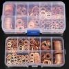 200PCS M5-M14 Copper Gasket Nut & Bolt Sets Fastener Screw Washers Sets