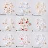 Newborn Cotton Butterfly Romper With Magic Tape Closure For Infant Daily Wear