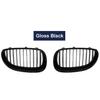 2PCS Front Kidney Racing Grille for BMW E60 E61 M5 Series 2003-2010 Single Line Modification Sport Grilles Hood Grill Car Stying