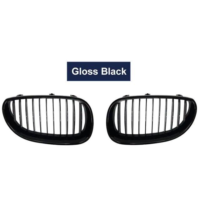 2PCS Front Kidney Racing Grille for BMW E60 E61 M5 Series 2003-2010 Single Line Modification Sport Grilles Hood Grill Car Stying