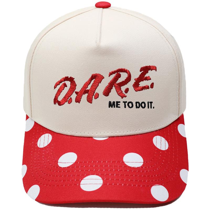 D.A.R.E. ME TO DO IT. Truck Driver Hat Embroidery Vintage Color Matching Baseball Cap for Men and Women