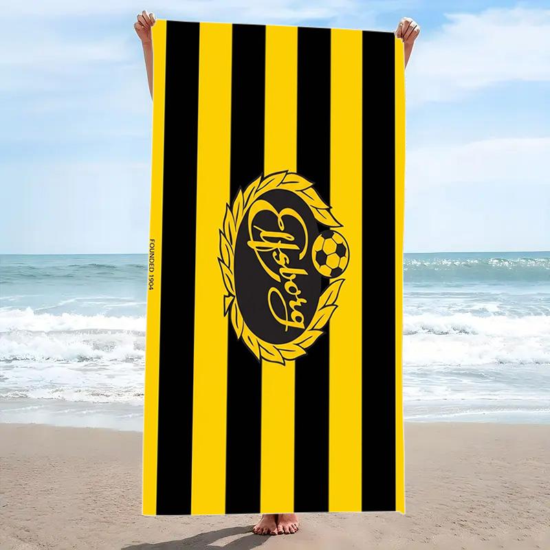 IF Elfsborg Print Beach Towel, Large Soft Quick Dry Towel for Beach Camping Swimming