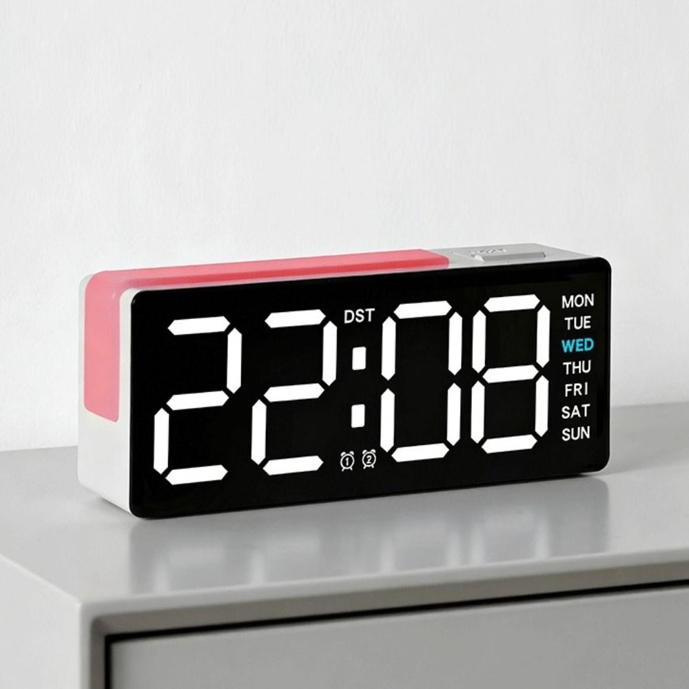 with Calendar Bedside Alarm Clock Temperature Electronic Digital Clocks LED Night Light Clock Home