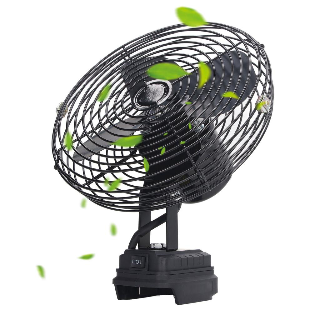 30W 8in Rechargeable Electric Fan Portable 18V Lithium Battery Electric Fan for Camping