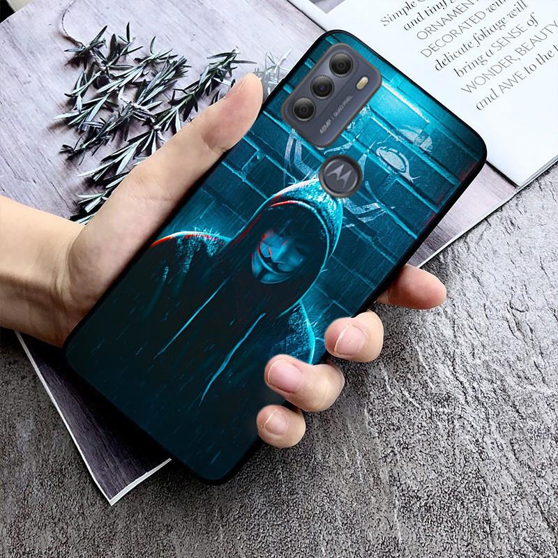 Чехол для телефона DJ Man с неоновой маской для мальчиков для Motorola Moto Edge 50 40 Pro 40 30 Ultra Neo G Power G Stylus G Play E32 E20 E40