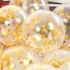 100 шт. 12-дюймовых прозрачных шаров с конфетти и пайетками, разноцветные фольгированные шары с пайетками, праздничные украшения для вечеринки, свадьбы, комнаты KTY