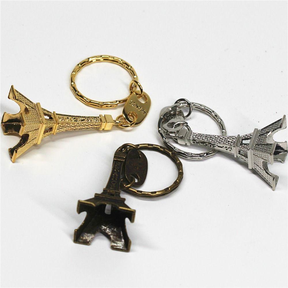 Zinc Zinc Alloy Eiffel Tower Bag Pendant Vintage Paris Keyring Simple France Tower Keychain  Backpack Decor
