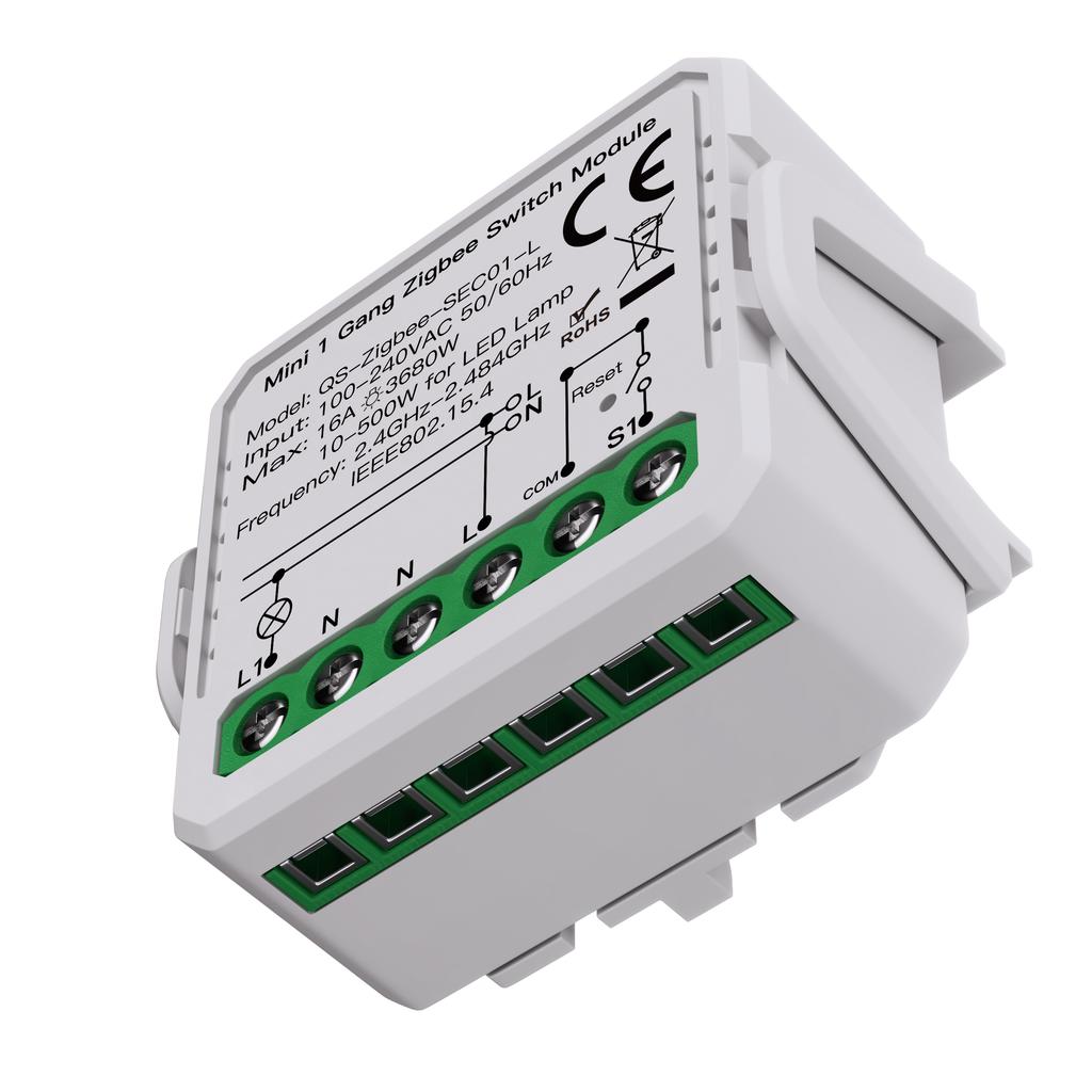 3680 Вт 16 А для реле-переключателя с фиксацией Zigbee для умного дома 240 В Материал ПК Совместимость с Smart Life