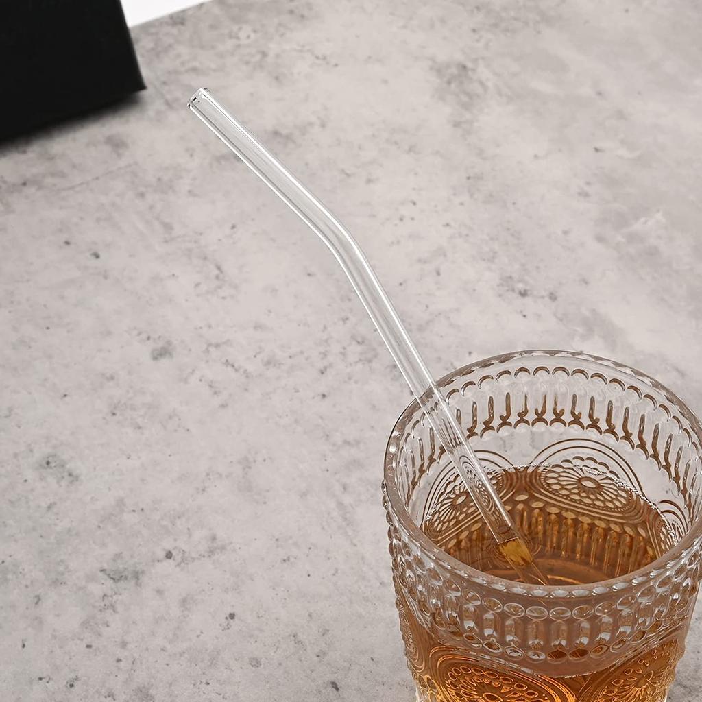 Кружка с тиснением, стеклянная чашка на 10 унций с набором соломинок, посуда для ежедневного использования, ретро сок, напиток, вино, чай, молоко, кофе, чашка, стеклянная посуда