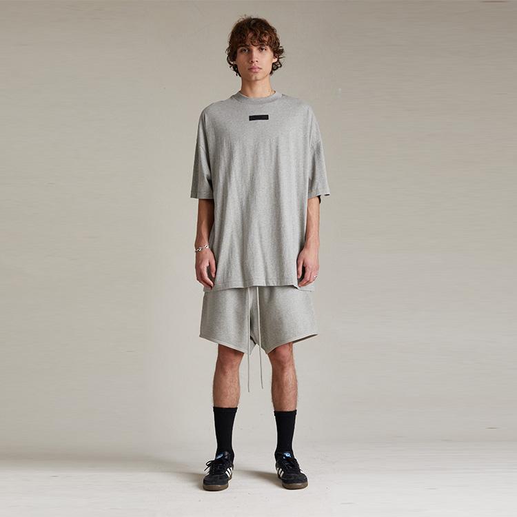 Fear of God Футболка с короткими рукавами Essentials Dark Heather Oatmeal Мужские топы Серые 125SP244193F