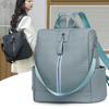 Women's Soft Leather Travel Backpack Lightweight Backpack Large Capacity Student Schoolbag