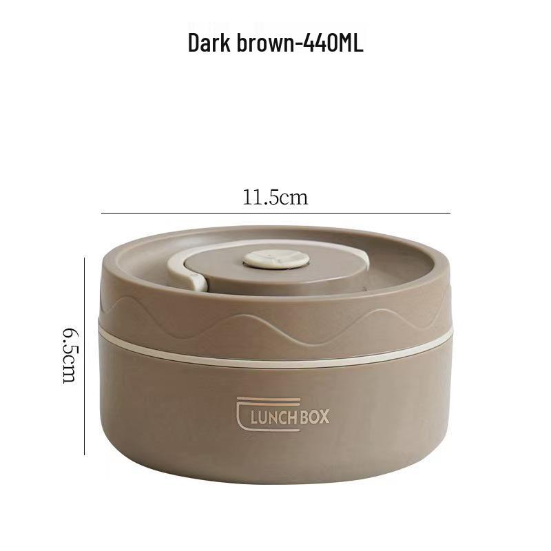 Двухслойный ланч-бокс из нержавеющей стали 304 с крышкой для офисных работников и студентов