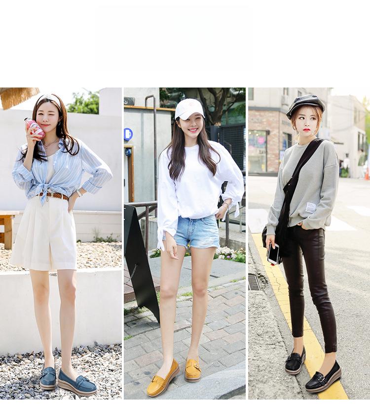 Женские туфли на танкетке из натуральной кожи на толстой подошве, с полым дизайном, большого размера, идеально подходят для мам среднего возраста