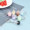 Bubble Tea Diy Keychain High Quality Acrylic Pendant Backpack Keyring Charms