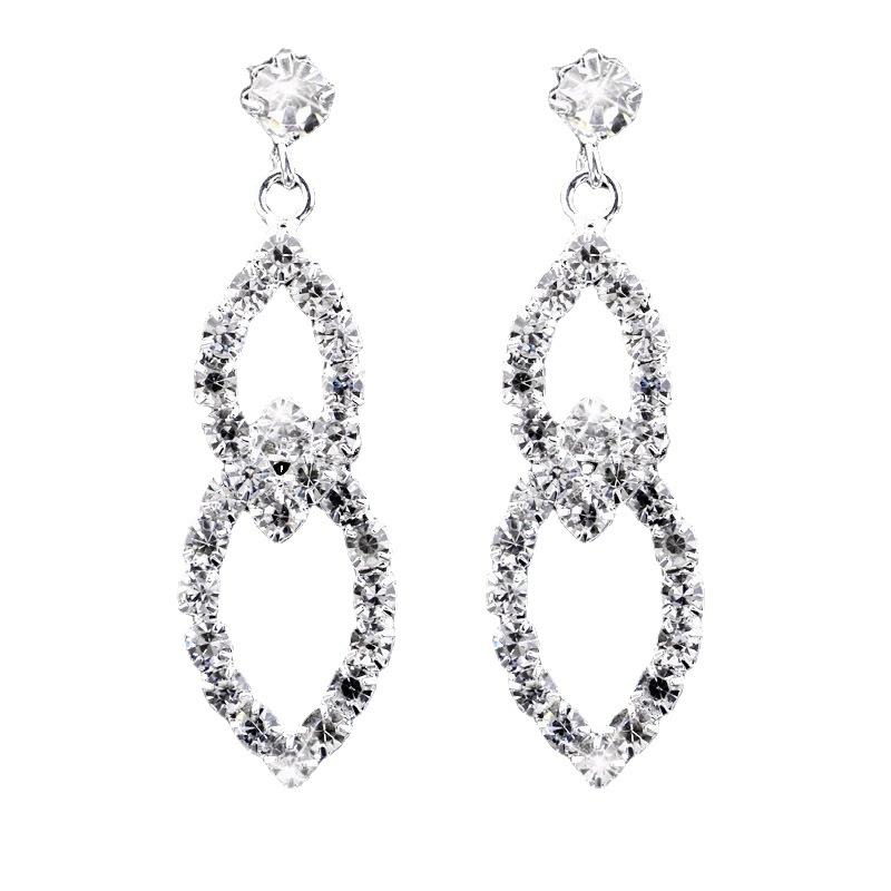 Свадебные серьги, популярные серьги с бриллиантами, цепочка с кисточками и бриллиантами, серьги-гвоздики для невесты