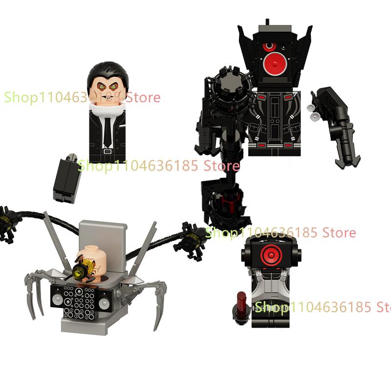 Скибиди Туалетный Человек Аниме Мультфильм Кубики Куклы Камерамен Спикермен ТВ Человек Мини Фигурки Действия Кубики Строительные Блоки