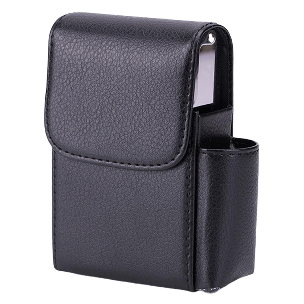 PU Leather Cigarettes Protective Bag Cigarettes Lighter Holder Pocket Case Cigarettes Storage Container for Smokers