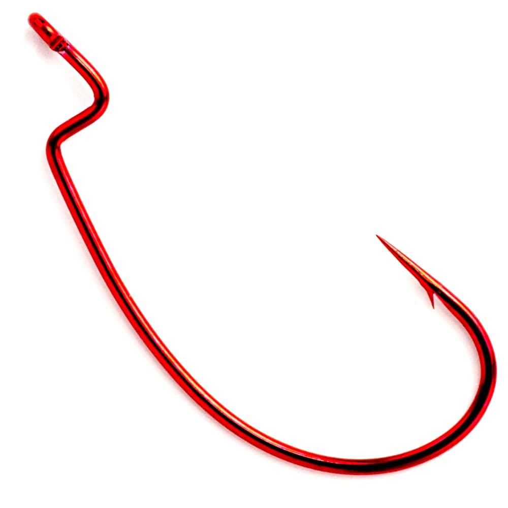 KATSUICHI DECOY Kilo Hook Worm 17R Red Hook #40 Fishing Hook