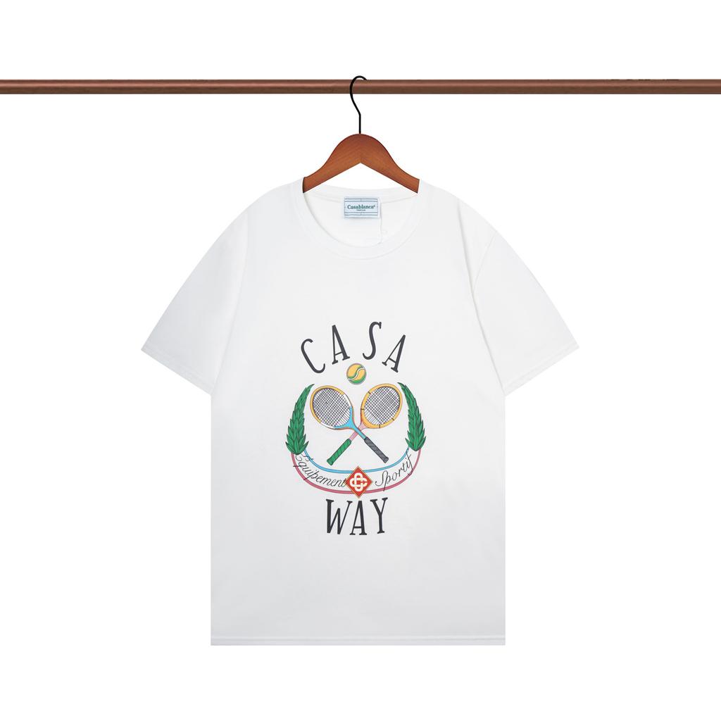 Casablanca 23 spring and summer new fantasy gate starry sky castle casa letter logo short-sleeved couple T-shirt