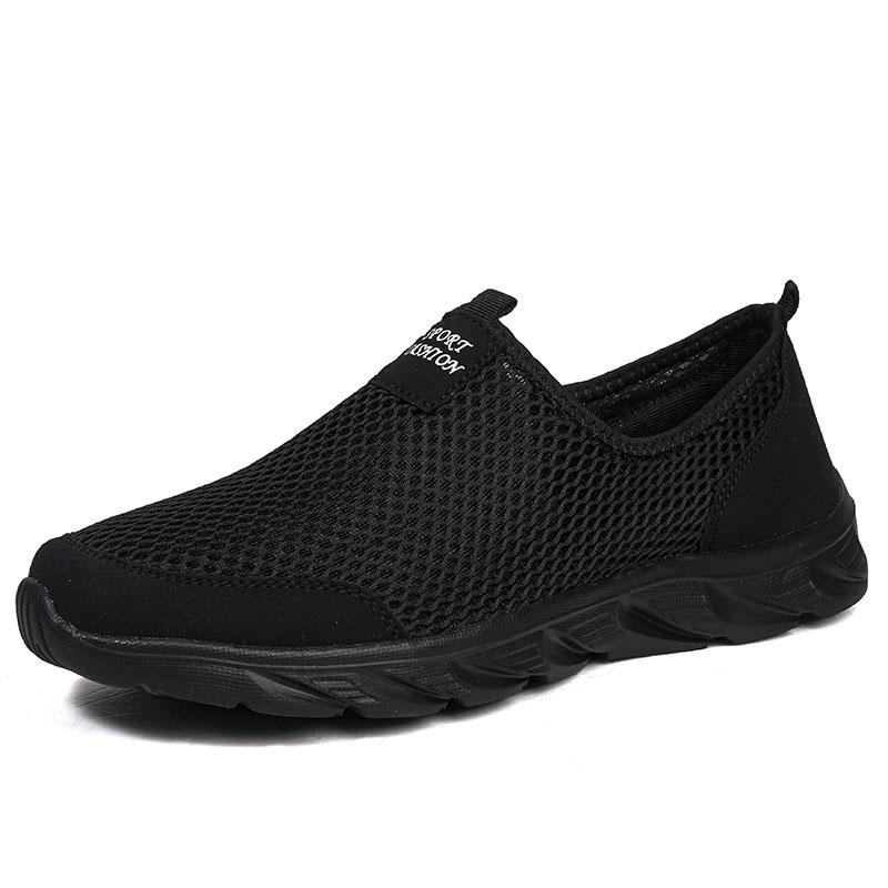 Lightweight Men Casual Shoes Breathable Slip On Male Casual Sneakers Anti-slip Men's Flats Outdoor Walking Shoes Size 39-46