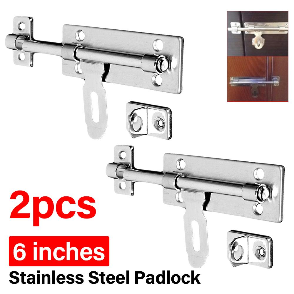 1 шт. 4/6 дюйма Сменный Padlock для дверного замка, Болтовый засов, Защелка, Набор защелок, Засов из нержавеющей стали для двери, окна, ящика, шкафа