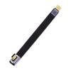 xiwai 8K Flat Slim FPC Data 240W Male to Low Profile Angled USB4 40Gbps 100W Cord for Laptop 13cm Cable, Type-C USB-C Male, Phone,