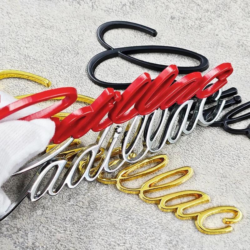 3D Metal Letter Car Tail Sticker Fender Side Trunk Badge For Cadillac ATS BLS AS29 CTS EXT SLR SRX STS XT4 XTS XT6 Escalade Deville