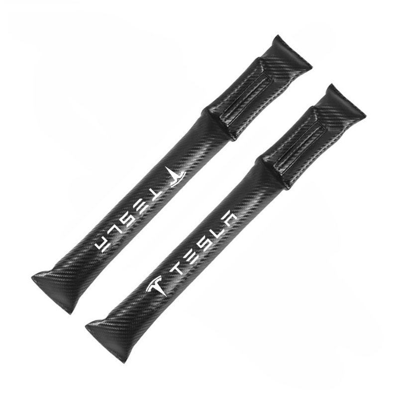 2Pcs Car Seat Gap Leak Proof Strip Cushion Side Seam Filling Plug For Tesla Model-3 Model-S Model-X Model-Y Cybertruck Roadster