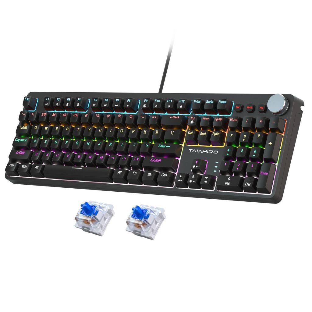 Механическая клавиатура с RGB-подсветкой и игровой набор мыши для офиса и игр