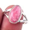 Natural Rhodochrosite Gemstone Handmade 925 Solid Sterling Silver Ring S.10 K0A69