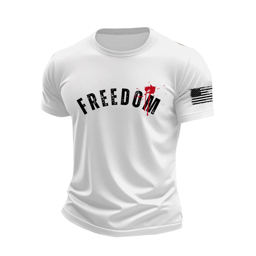 Men's Printed Short Sleeve T-Shirt Men's Loose Casual Short Sleeve Top