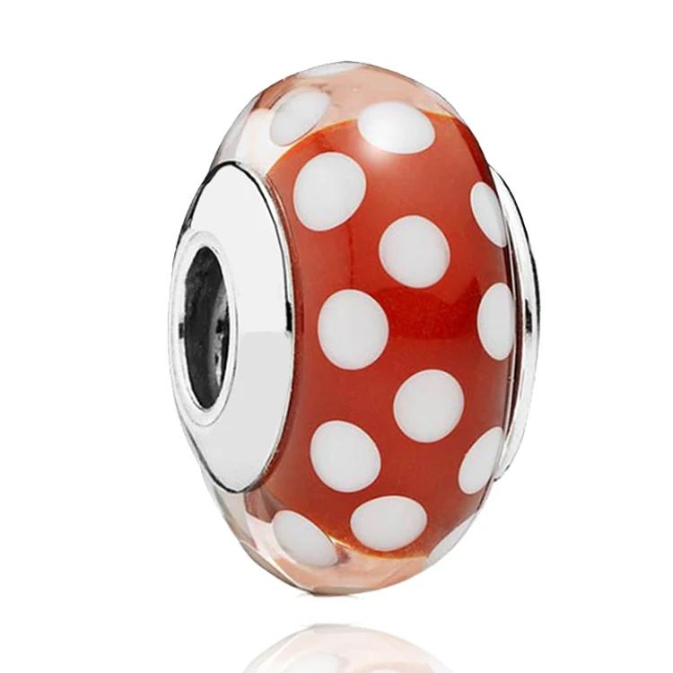 Новые оригинальные медные бусины-шармы из муранского стекла в виде цветка и листа, космическая радуга, для браслета, сделай сам, женские ювелирные изделия, подарок