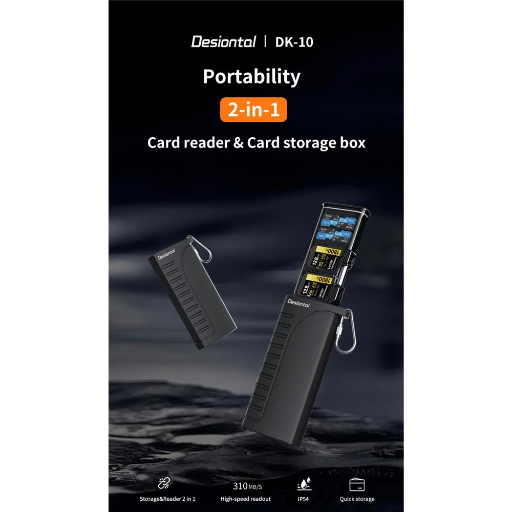 Высокоскоростной считыватель карт SD, USB 3.1 Type-C, чехол для SD/TF/SIM-карт, используется для камер, смартфонов, дронов